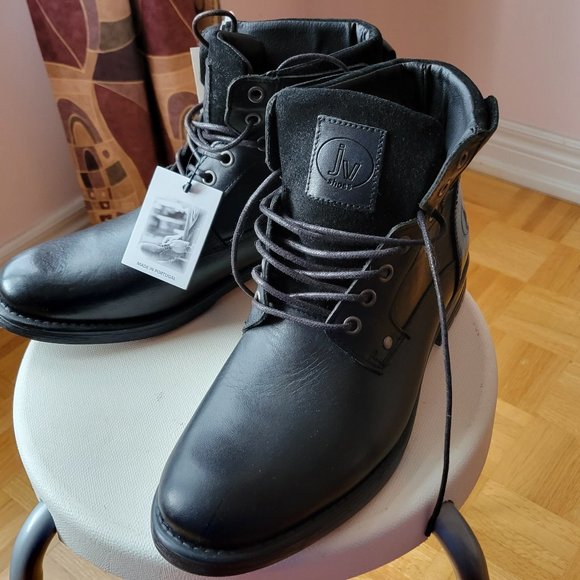JV Men's Shoes, Brand new, Black Leather, Size 8.5, EUR 41 - Picture 1 of 4